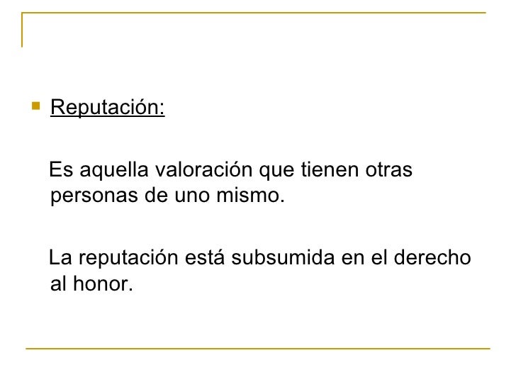 Derecho al honor