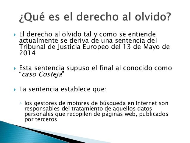 Derecho al olvido