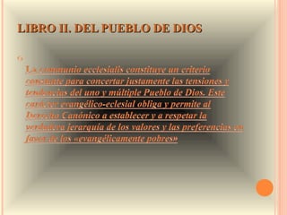 LIBRO II. DEL PUEBLO DE DIOS
 
