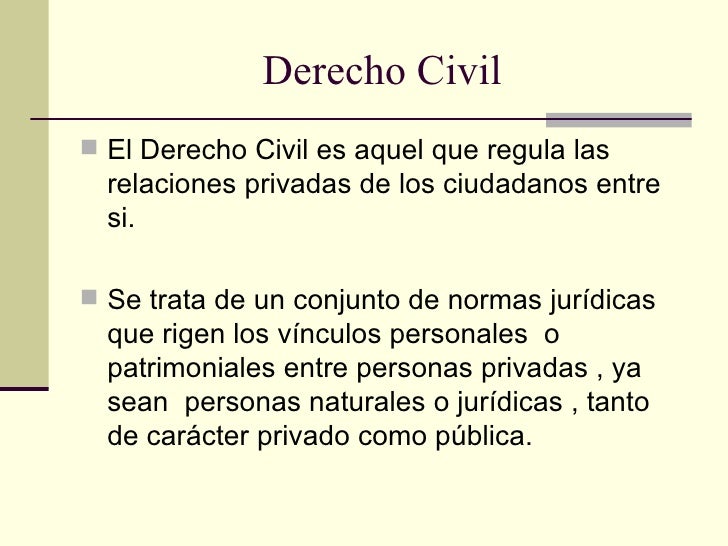 Derecho civil Derecho civil