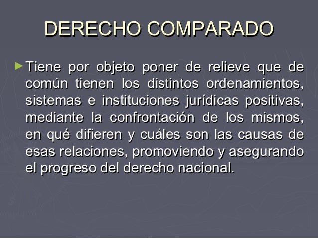 Derecho comparado 1