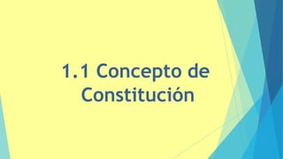 1.1 Concepto de
Constitución
 