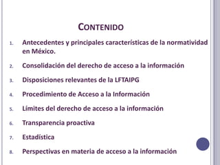 Derecho de acceso a la información en méxico | PPTX