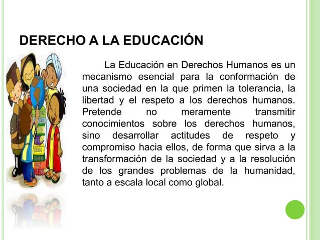 Definicion Del Derecho A La Educacion es.slideshare.net
