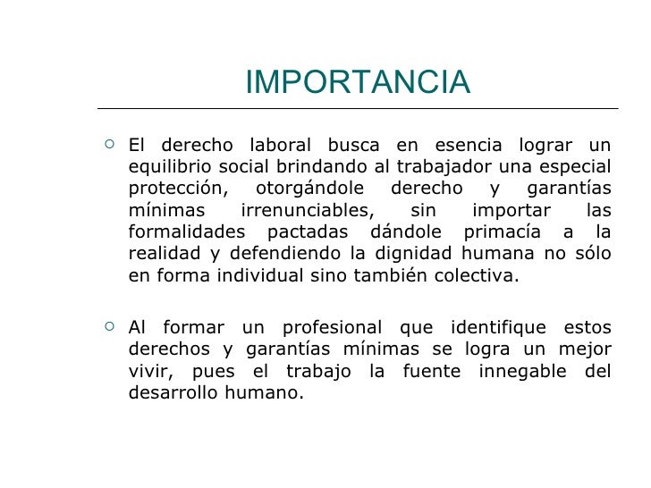 Derecho del trabajo