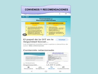 CONVENIOS Y RECOMENDACIONES
 
