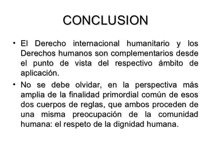 Derecho internacional humanitario y derechos humanos