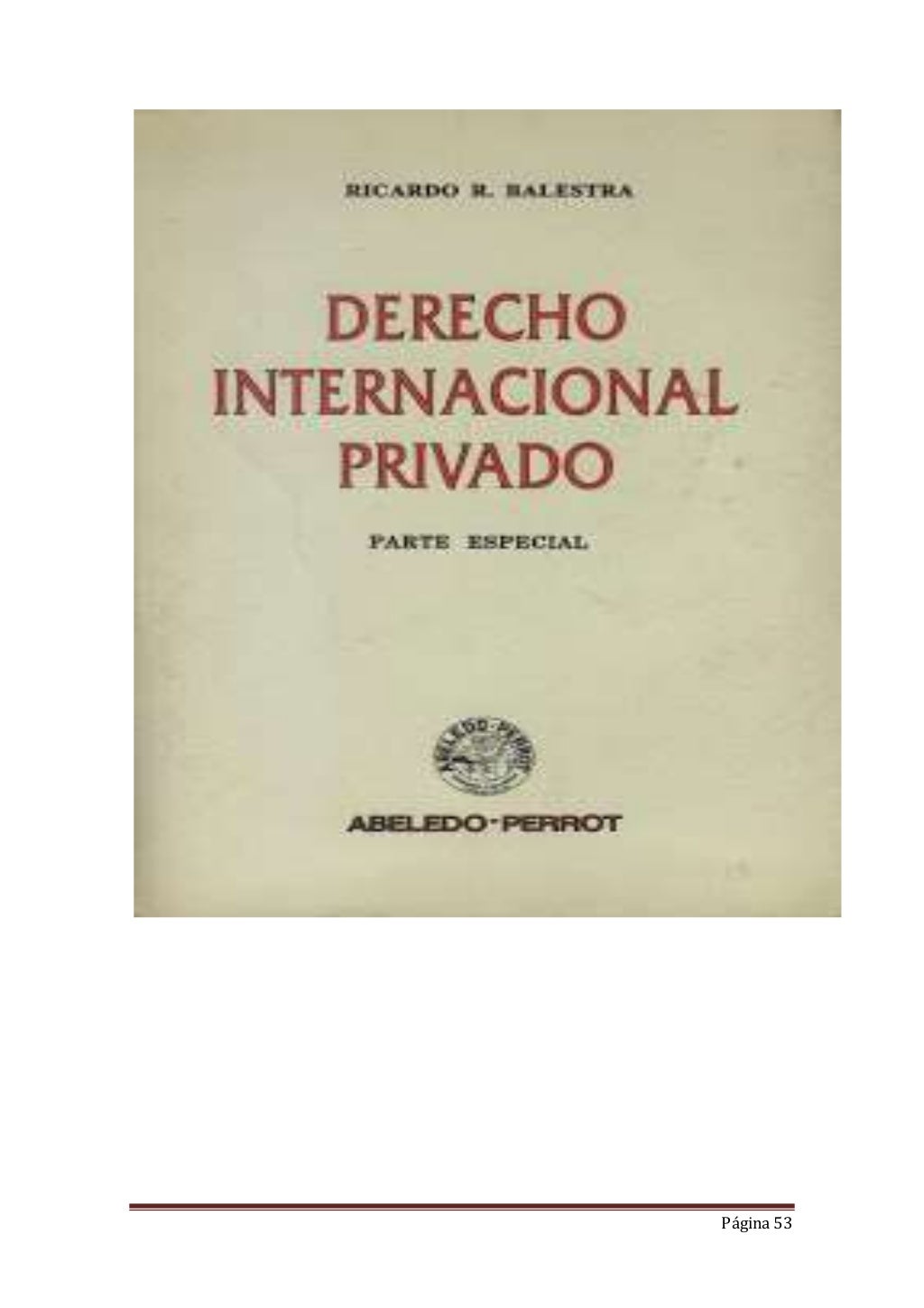 Derecho internacional privado (conflictos de leyes,denominación,libro…