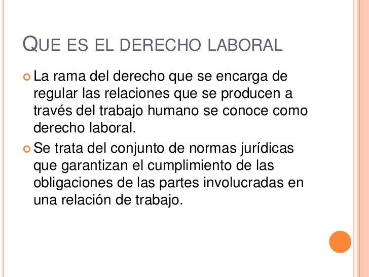 Derecho laboral