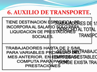 6. AUXILIO DE TRANSPORTE.
 
