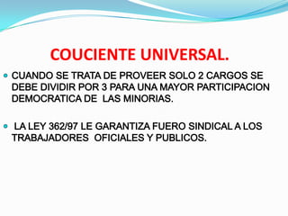 COUCIENTE UNIVERSAL.
 