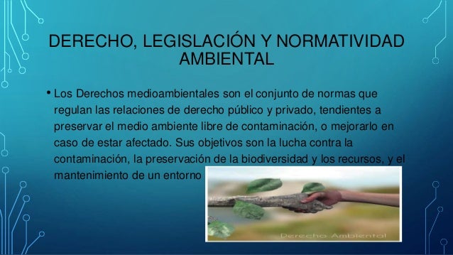 Derecho, legislacion y normatividad ambiental