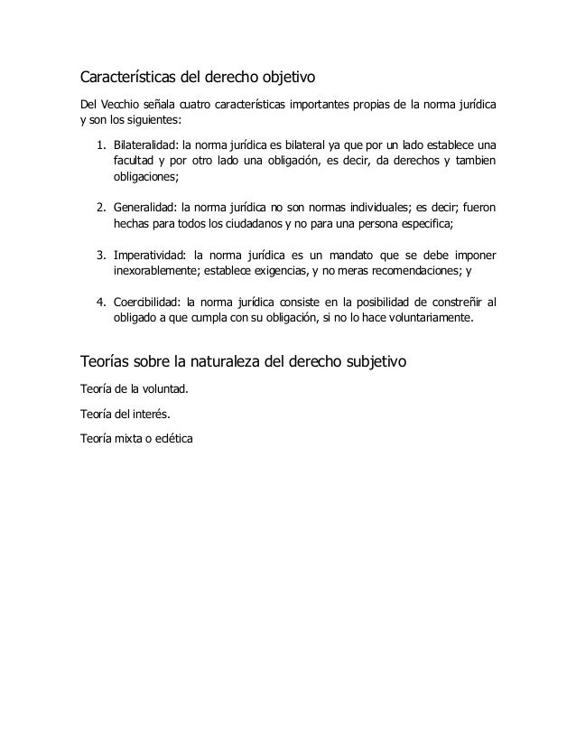 Derecho objetivo y derecho subjetivo