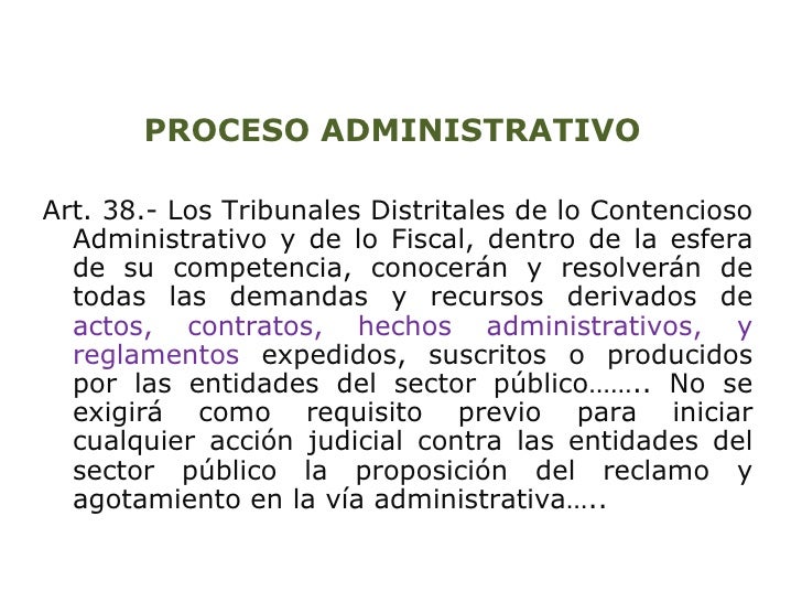 Derecho procesal administrativo Derecho procesal administrativo