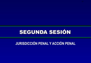28
SEGUNDA SESIÓNSEGUNDA SESIÓN
JURISDICCIÓN PENAL Y ACCIÓN PENAL
 