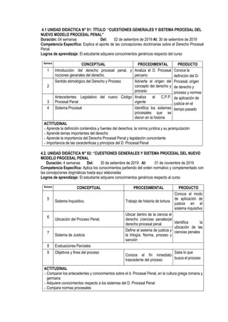 Derecho procesal penal i silabus | PDF