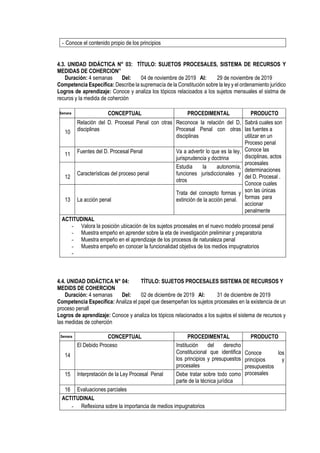Derecho procesal penal i silabus | PDF