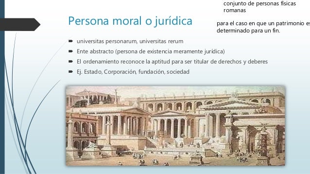Derecho romano persona moral