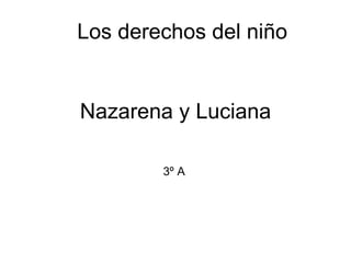 Nazarena y Luciana Los derechos del niño 3º A 