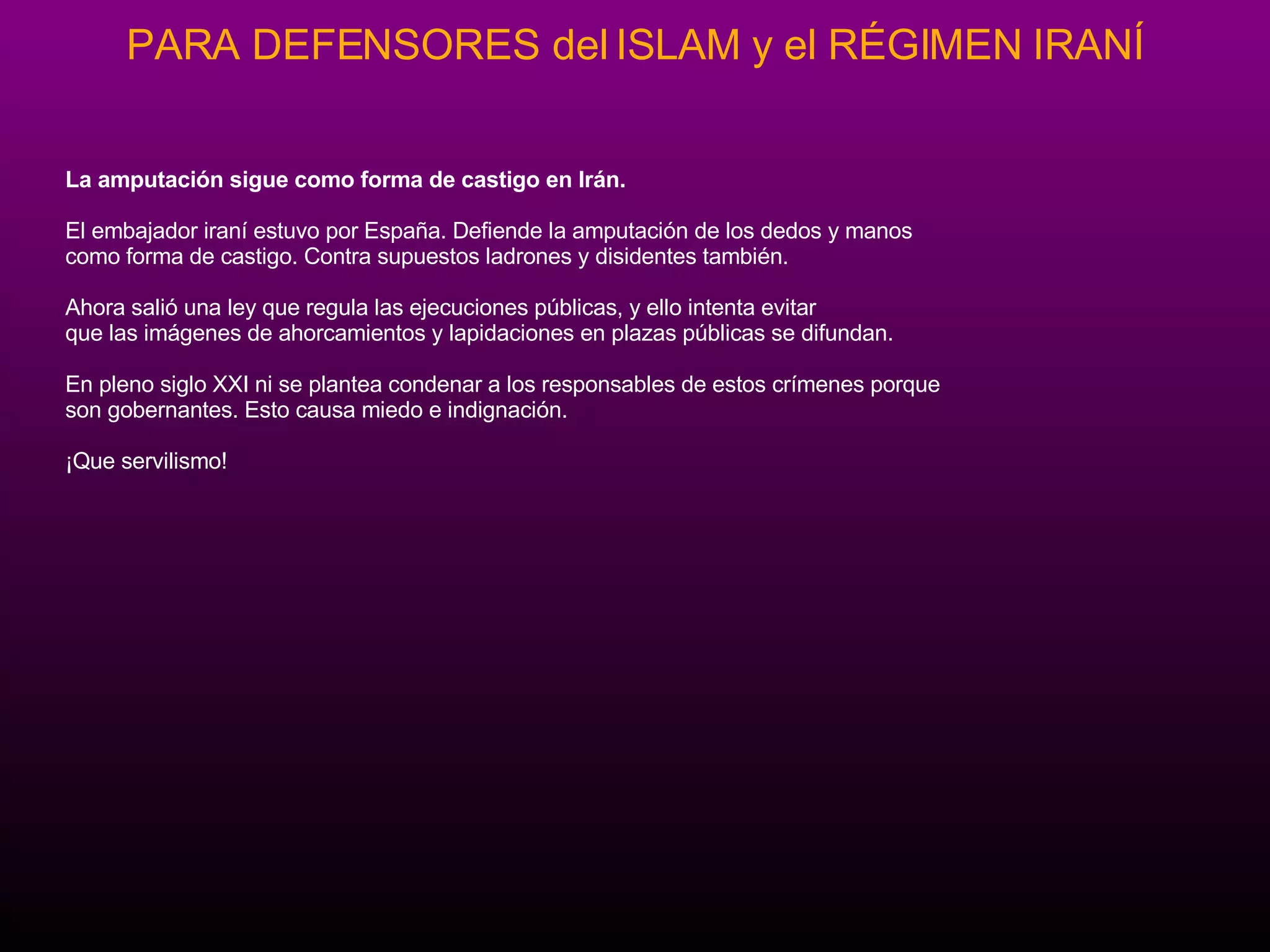 Derechos Humanos En Iran PPT