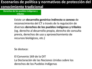Derechos a la consulta, al consentimiento fundamentado previo y a la participación en beneficios  en el contexto del acceso y uso de los recursos genéticos y del conocimiento tradicional asociado
