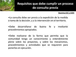 Derechos a la consulta, al consentimiento fundamentado previo y a la participación en beneficios  en el contexto del acceso y uso de los recursos genéticos y del conocimiento tradicional asociado
