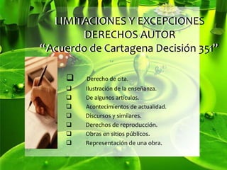      Profesor de la Cátedra de Propiedad Intelectual en las universidades Nacional, Javeriana y Externado.DE ACUERDO CONEL DIRECTOR…DE ACUERDO CONEL DIRECTOR…      Hay dos categorías de producción 	intelectual.