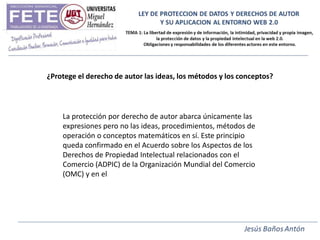 ¿Protege el derecho de autor las ideas, los métodos y los conceptos?




    La protección por derecho de autor abarca únicamente las
    expresiones pero no las ideas, procedimientos, métodos de
    operación o conceptos matemáticos en sí. Este principio
    queda confirmado en el Acuerdo sobre los Aspectos de los
    Derechos de Propiedad Intelectual relacionados con el
    Comercio (ADPIC) de la Organización Mundial del Comercio
    (OMC) y en el
 