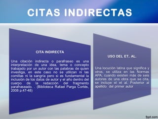 CITAS INDIRECTAS
 