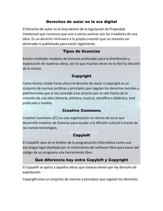 Derechos de autor en la era digital | PDF