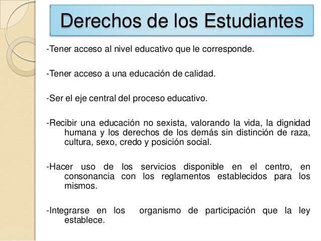 Derechos, Deberes y Régimen Disciplinario de los Estudiantes