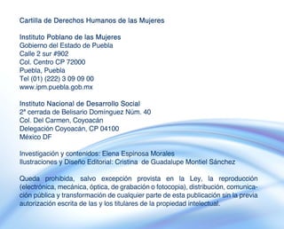 Cartilla de Derechos Humanos de las Mujeres | PDF