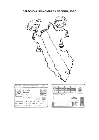 DERECHO A UN NOMBRE Y NACIONALIDAD 
 