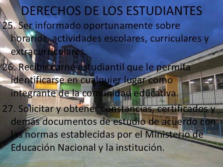 Derechos de los estudiantes