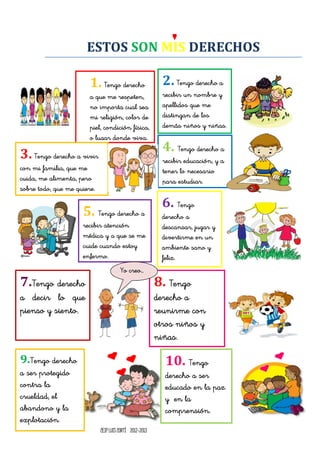 ESTOS SON MIS DERECHOS

                        1. Tengo derecho                   2. Tengo derecho a
                    ...
