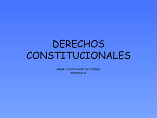 DERECHOS CONSTITUCIONALES ANGIE JUANITA MONTOYA CONDE 92050854150 