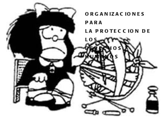 O R G A N IZ A C IO N E S
PARA
L A P R O T E C C IO N D E
LOS
DEREC HOS
HUMANOS
 