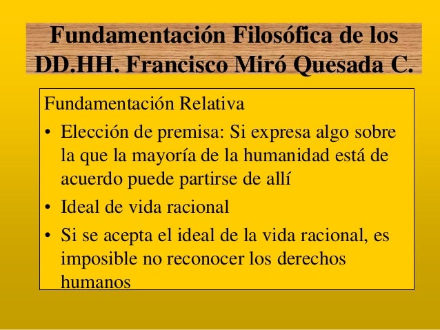 Fundamentación Filosófica de los Derechos Humanos