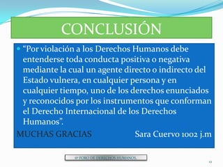 Derechos políticos.6º FORO DE DERECHOS HUMANOS.7