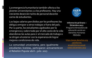Derechos humanos y educación en Venezuela: Claves para aproximarse a su situación actual.
