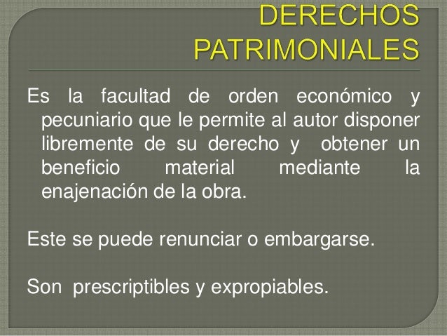 Derechos morales y patrimoniales de autor en