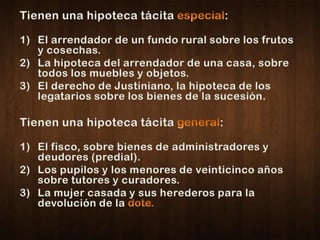 Derechos reales de garantia