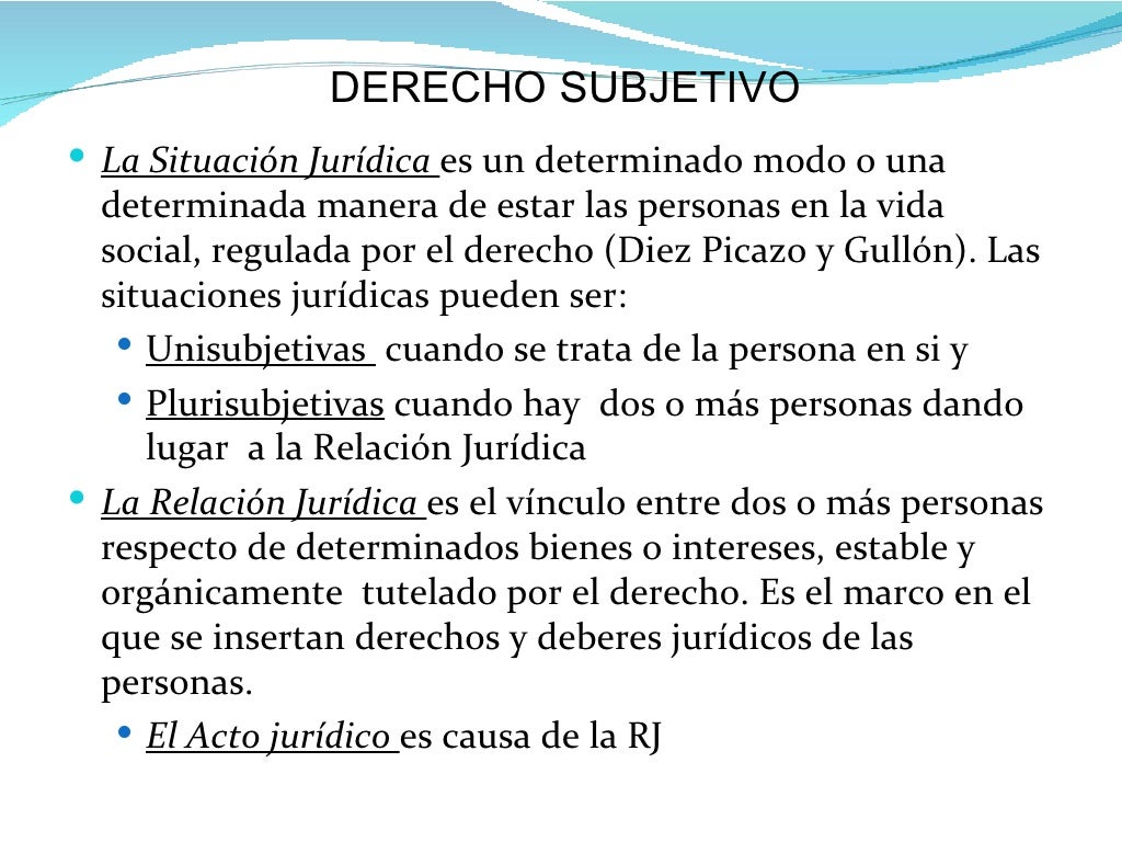 Derecho subjetivo