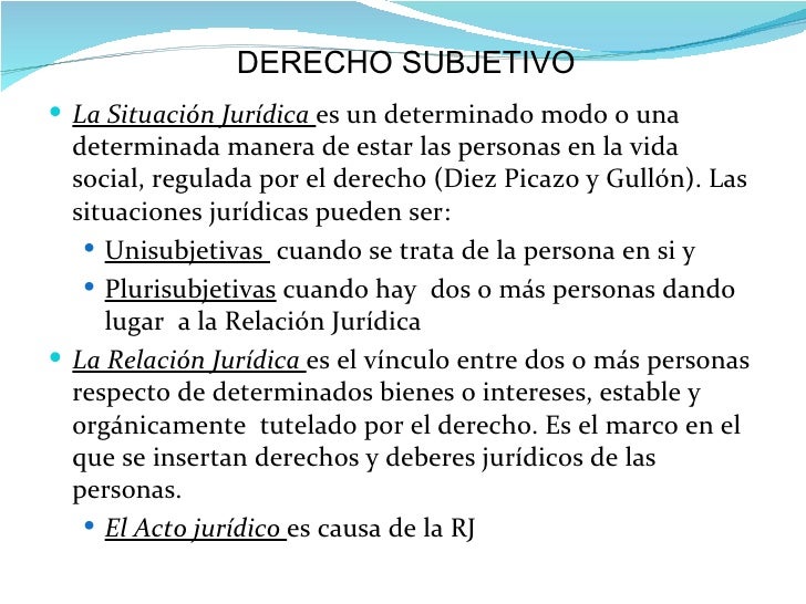 Derecho subjetivo