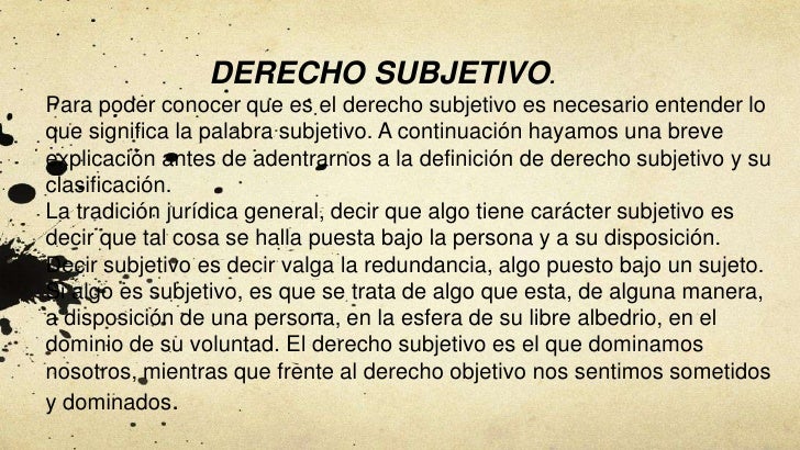 Derecho subjetivo