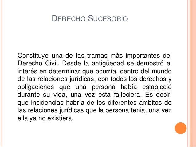Derecho sucesorio