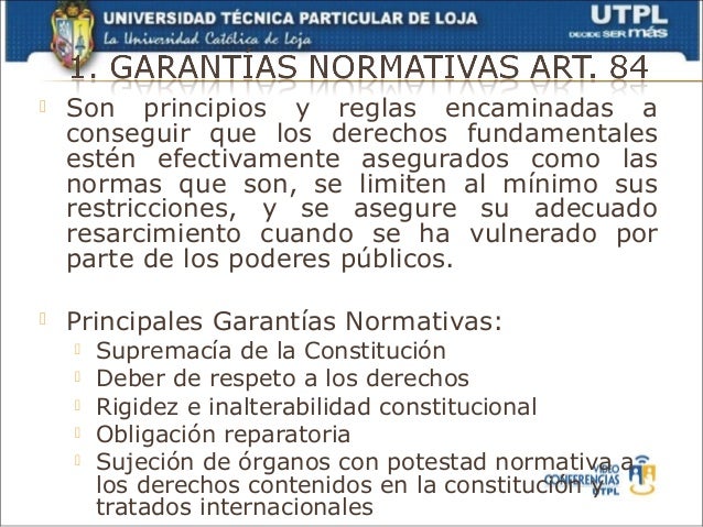 Derechos y garantías constitucionales