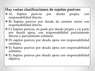 Clasificacion de los sujetos tributarios | PPTX