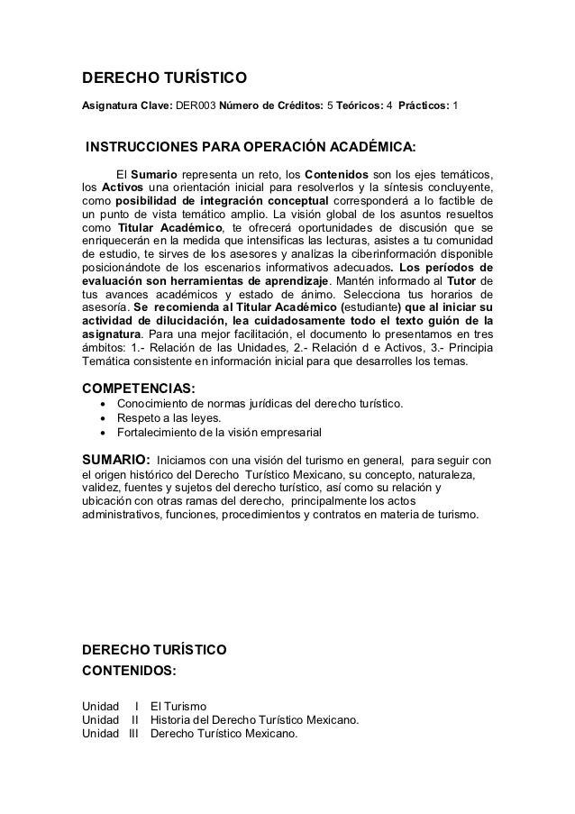 Derecho turistico