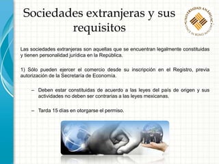 Requisitos de las sociedades
extranjeras
2) Las sociedades extranjeras
deberán publicar anualmente,
en el sistema electrón...